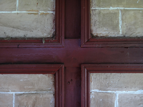 Mawlaik, Gästehaus, Fachwerk-Detail